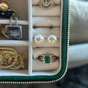 TORY BURCH Pearl/gold earrings